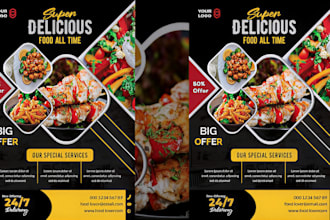 design modern restaurant branding, full brand identity, food menu, cafe menu