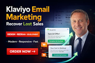 setup klaviyo email marketing flows, automation and shopify email campaigns