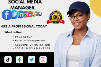 be your social media manager tik tok video ads content creator instagram post