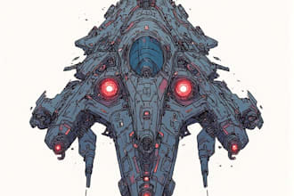 design a sci fi and spaceship design