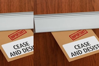 be lawyer for legal demands, notices, complaints and cease and desist letters