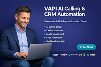 setup vapi ai calling with salesmate and hubspot  CRM automation workflows