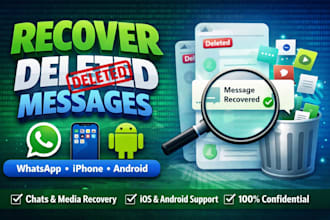 remotely recover whatsapp deleted messages, data recovery image, video, audio