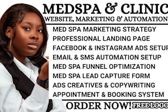build a clinic or med spa website and automate patient booking system