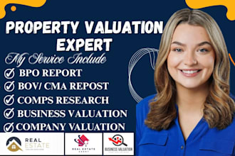 do commercial valuation, bpo bov cma ebitda comps and property valuation reports