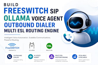 build freeswitch sip ollama voice agent outbound dialer multi esl routing engine