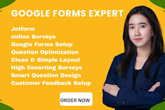 design high converting google forms surveys and questionnaires for market resear
