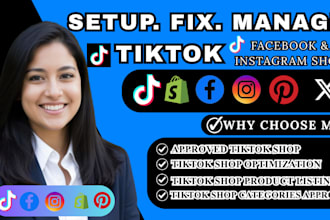 setup tiktok shop manage tiktok dropshipping shopify tiktok ads facebook shop