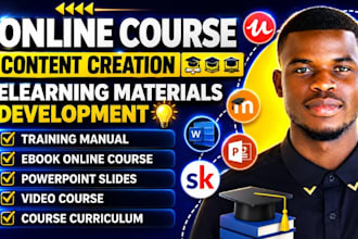 create ebook online course content training instructional manual curriculum ppt