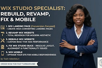 fix wix landing page wix mobile revamp wix website rebuild wix store