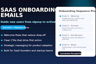 write saas onboarding emails for activation and retention