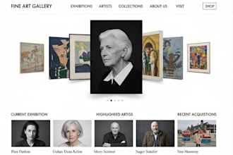design fine art gallery website museum exhibition website art collection website