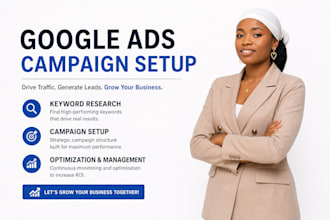 setup google ads, audit SEM, and manage adwords ppc campaign or bings ads expert