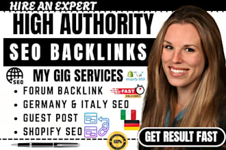 do forum backlinks SEO german italy italian guest post authority shopify expert