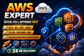 set up fix and optimize AWS cloud ec2 s3 vpc cicd services