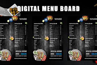 do menu design restaurant menu board design flyer design and enhance it with ai