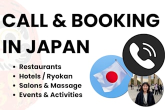 call and make reservations in japan for you