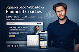 design squarespace website for financial coach, consultant, speaker