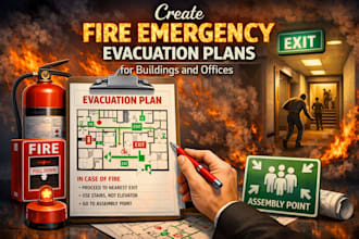 create fire emergency evacuation plans for buildings and offices
