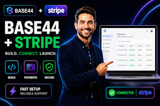 build or debug your base44 app with stripe integration