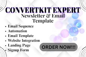 be your convertkit or kit expert, design convertkit newsletter or email template