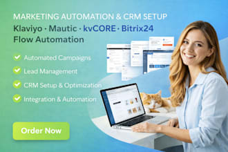 klaviyo mautice kvcore bitrix24 flow automation marketing campaign crm system