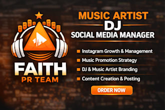 be your music artist dj record label social media manager music promotion