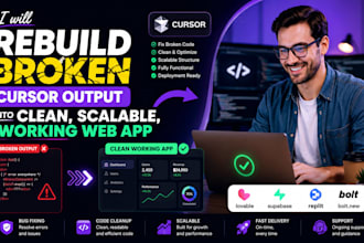 rebuild broken cursor output into clean scalable working web app