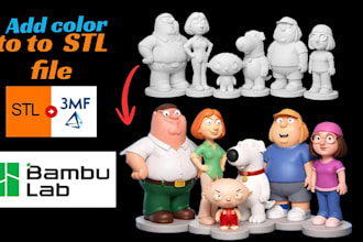convert stl to 3mf split 3d models bambu lab for multicolor printing