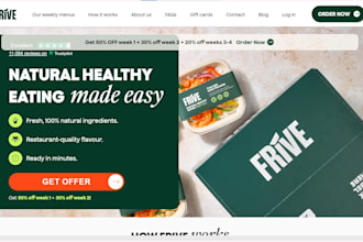 build meal prep shopify store food delivery website meal plan restaurant website