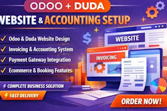 design odoo website duda website with invoicing and accounting setup