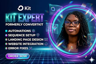 convertkit automation kit newsletter email marketing landing page design