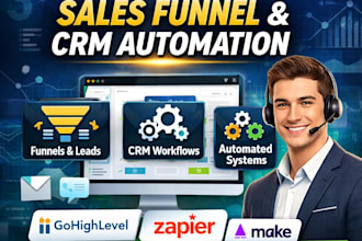 l build sales automation, CRM, and funnels in gohighlevel