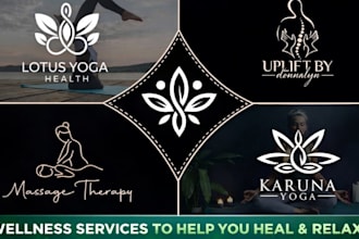 design unique spa, yoga, health massage, skin care logo