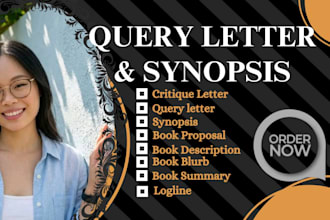 write, edit and critique screenplay query letter logline synopsis or book blurb