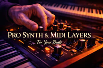 record professional synth keyboard hooks and music production textures