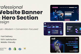 design professional website banners, headers, and sliders