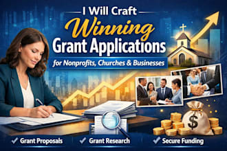 craft winning grant applications for nonprofits, churches and businesses