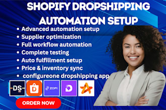 setup shopify dropshipping automation auto ds dropshipman zopi dropsure ali view