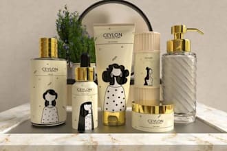 create 3d rendering cosmetic ecommerce and amazon product packaging