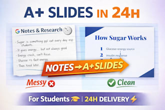 create presentation slides from notes or content for students and small business