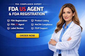 fda US agent, compliance for food, cosmetic, non US companies, amazon sellers