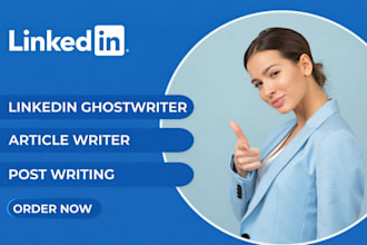 be your linkedin manager, content creator and ghostwriter
