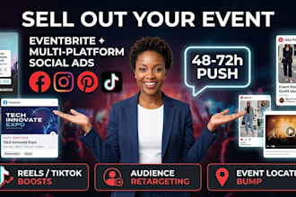 run event promotion, event setup, ticket sales, event marketing event ads