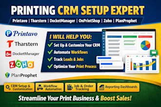 setup printing CRM printavo tharstern docketmanager onprintshop zoho planprophet