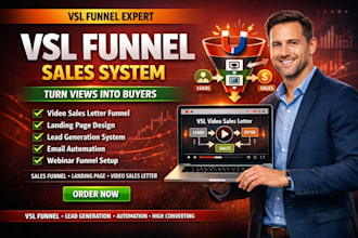create video sales letter landing page sales funnel webinar funnel automation