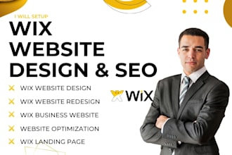 build wix website for your business, wix landing page and wix SEO optimization