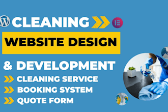 build cleaning service website , home office cleaning website with booking koala
