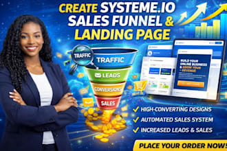 create systeme io sales funnel, systeme io landing page, systeme io sales funnel