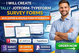 create tally jotform typeform survey forms with zapier google form integration